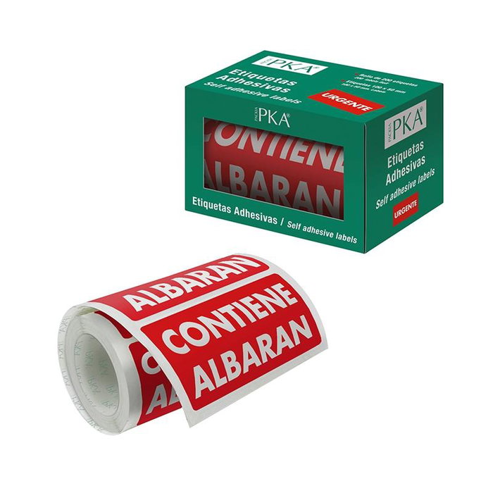 Dohe Rollo de 200 Etiquetas Adhesivas Preimpresas Contiene Albarán 100 x 50 mm