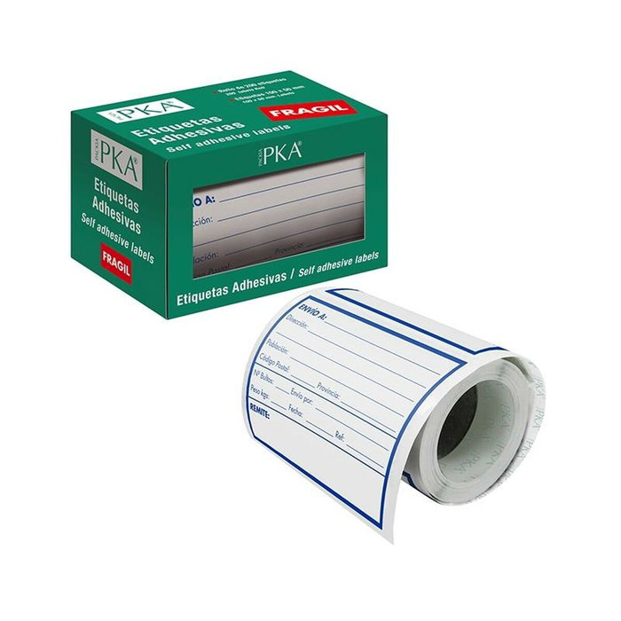 Pka R.200 etiquetas especiales envio PKA envio de 82 x 109 mm Pka R.200 etiquetas especiales envio PKA envio de 82 x 109 mm