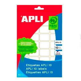 Apli Etiquetas Adhesivas Blancas 20x50 mm Cantos Romos C-Romos 15 X 10H Escritura Manual