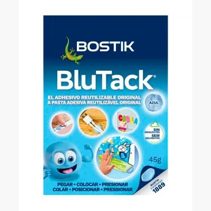 Bostik Blu Tack Masilla Adhesiva Reutilizable Original 45 gr Azul