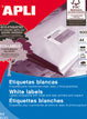 Apli Etiquetas Adhesivas Blancas 210x297mm Permanentes