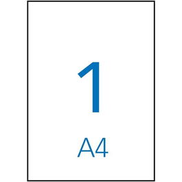 Apli Etiquetas Adhesivas C-Rectos 210x297 mm Inkjet-Láser para Correspondencia y Paquetería 500 Hojas