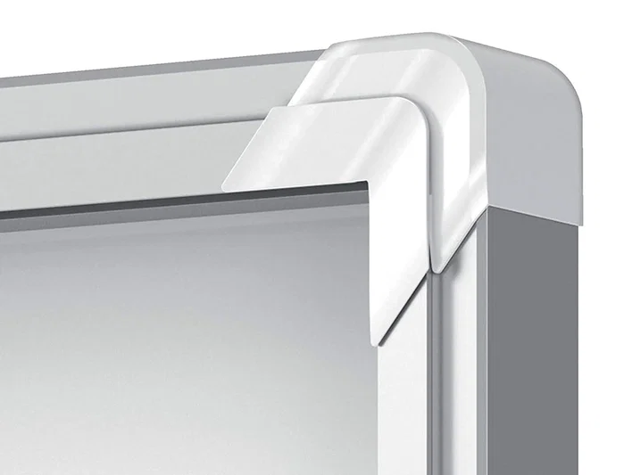 NOBO Vitrina de anuncios Premium Plus magnética blanca para 4 hojas A4