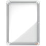 NOBO Vitrina de anuncios Premium Plus magnética blanca para 4 hojas A4