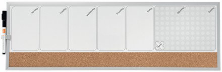Nobo Planificador Semanal Magnético y Tablero de Corcho 585x190 mm Nobo Planificador Semanal Magnético y Tablero de Corcho 585x190 mm