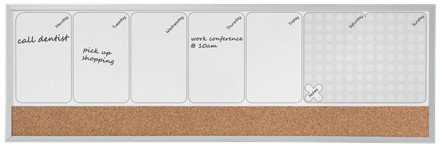 Nobo Planificador Semanal Magnético y Tablero de Corcho 585x190 mm Nobo Planificador Semanal Magnético y Tablero de Corcho 585x190 mm
