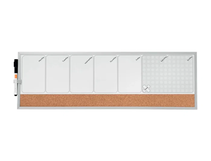 Nobo Planificador Semanal Magnético y Tablero de Corcho 585x190 mm Nobo Planificador Semanal Magnético y Tablero de Corcho 585x190 mm