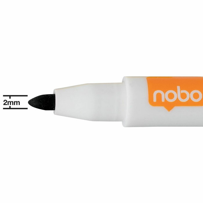 Nobo Rotuladores Mini para Pizarra Blanca con Borrador y Tapa Magnética, 6 Colores Surtidos Nobo Rotuladores Mini para Pizarra Blanca con Borrador y Tapa Magnética, 6 Colores Surtidos