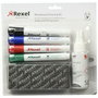 NOBO Kit para Pizarra Blanca con 4 Rotuladores, Borrador y Spray