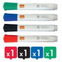 NOBO Kit para Pizarra Blanca con 4 Rotuladores, Borrador y Spray