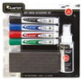 NOBO Kit para Pizarra Blanca con 4 Rotuladores, Borrador y Spray