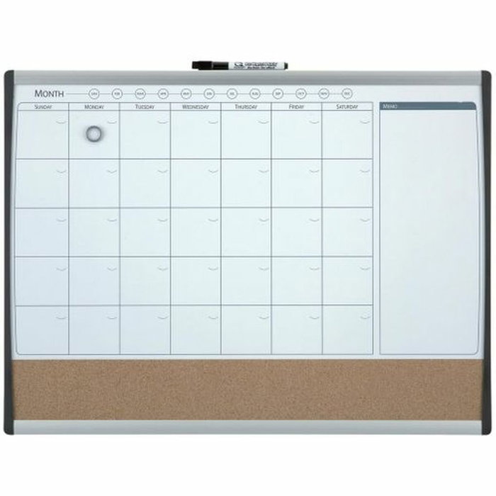 Nobo Planificador Mensual Magnético con Tablero de Corcho 585x430 mm