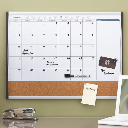 Nobo Planificador Mensual Magnético con Tablero de Corcho 585x430 mm