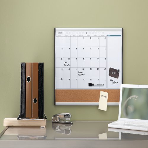 Nobo Planificador Mensual Magnético con Tablero de Corcho 585x430 mm