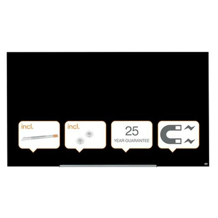 NOBO Pizarra Magnética Diamond Cristal Negra 188.3x105.9cm NOBO Pizarra Magnética Diamond Cristal Negra 188.3x105.9cm