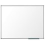 NOBO Pizarra blanca magnética de acero lacado 120x90 cm con marco de aluminio