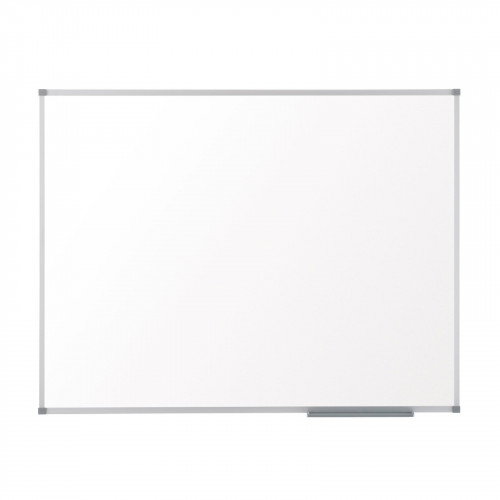 NOBO Pizarra blanca magnética de acero lacado 120x90 cm con marco de aluminio
