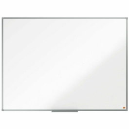 NOBO Pizarra blanca magnética de acero lacado 120x90 cm con marco de aluminio