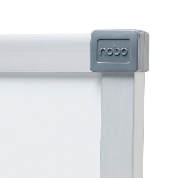 NOBO Pizarra blanca magnética de acero lacado 120x90 cm con marco de aluminio