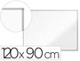 NOBO Pizarra blanca magnética de acero lacado 120x90 cm con marco de aluminio