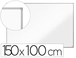 NOBO Pizarra blanca magnética de acero 150x100 cm