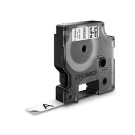 Dymo D1 Cinta de Etiquetas Durable Negro sobre Blanco 12mm x 5,5m