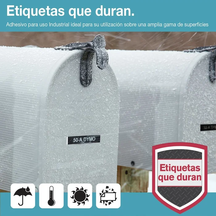 Dymo Cinta D1 Durable 12mm x 3m Blanco sobre Negro Dymo Cinta D1 Durable 12mm x 3m Blanco sobre Negro