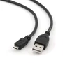 Gembird CCP-MUSB2.0-AMBM-1M Cable USB-A a Micro-USB B (Macho/Macho) 1m, Negro, Contactos Chapados en Oro, para Carga y Datos