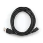 Gembird CCP-MUSB2.0-AMBM-1M Cable USB-A a Micro-USB B (Macho/Macho) 1m, Negro, Contactos Chapados en Oro, para Carga y Datos