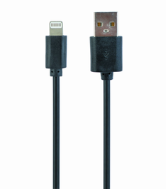 GEMBIRD CC-USB2-AMLM-1M Cable USB A a Lightning, 1 m, Negro