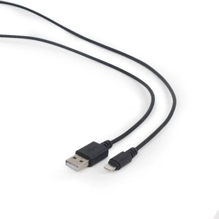 Gembird CC-USB2-AMLM-1M Cable USB 2.0 A Lightning 1 m Para iPhone 5, 6 y iPad, Negro - Carga y Datos