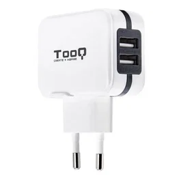 Tooq TQWC-1S02WT Cargador de Pared 2 Puertos USB 17W Blanco
