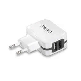 TooQ Cargador de Pared USB con Tecnología IA, 2 Puertos, 5V 3.4A (17W), Blanco - TQWC-1S02WT