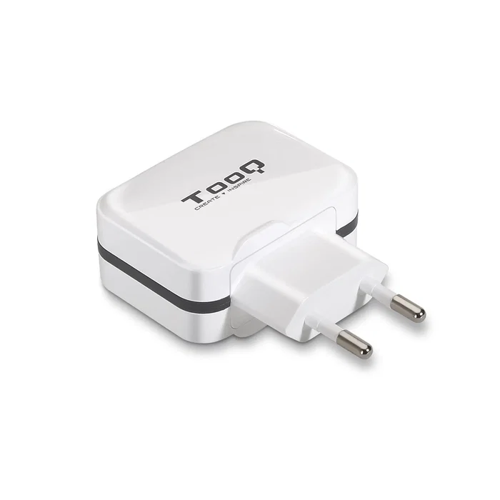 TooQ Cargador de Pared USB con Tecnología IA, 2 Puertos, 5V 3.4A (17W), Blanco - TQWC-1S02WT