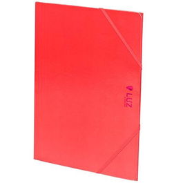 Carchivo Carpeta 3 Solapas Folio Cartón Brillo Luz Rosa con Goma