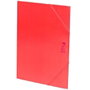 Carchivo Carpeta de 3 Solapas de Cartón Brillante con Goma, Rojo