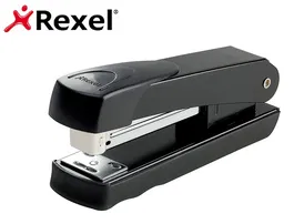 Rexel Grapadora Meteor Metálica, Capacidad 20 Hojas, Usa Grapas 24/6 y 26/6, Color Negro