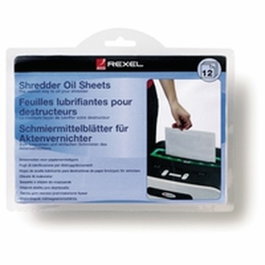 Rexel Láminas lubricantes para destructora Din A5, Pack de 12