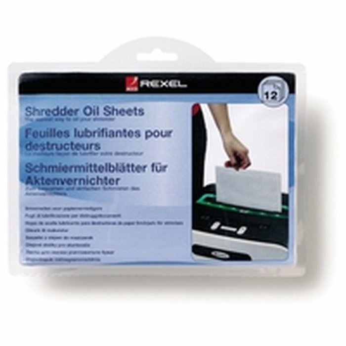 Rexel Láminas lubricantes para destructora Din A5, Pack de 12 Rexel Láminas lubricantes para destructora Din A5, Pack de 12