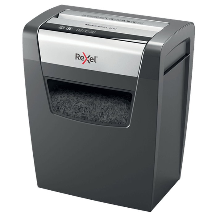 Rexel Momentum X410 Destructora de Papel Corte Confeti Negro/Gris Rexel Momentum X410 Destructora de Papel Corte Confeti Negro/Gris