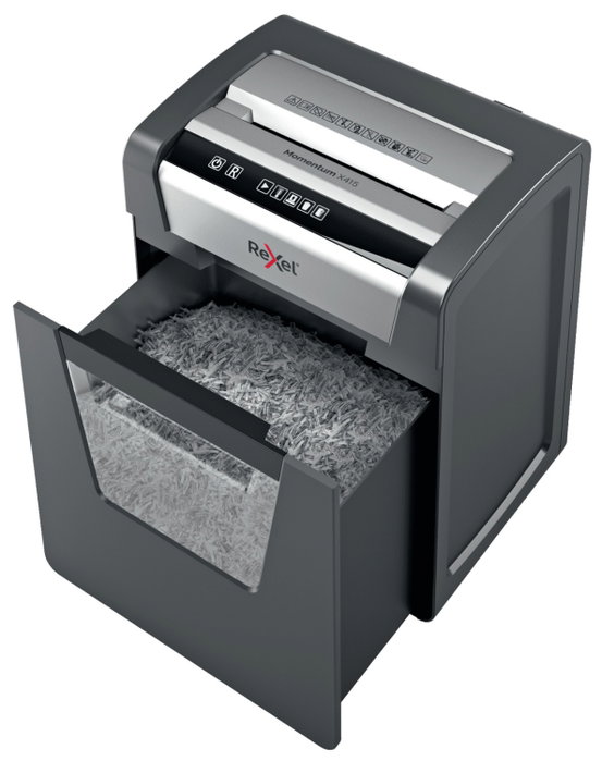 Rexel Momentum X415 Destructora de Papel Negro con Corte de Partículas P4 Rexel Momentum X415 Destructora de Papel Negro con Corte de Partículas P4