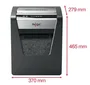Rexel Momentum X415 - Trituradora de Papel de Corte Cruzado Nivel de Seguridad P-4 (4x40mm) para 15 Hojas, Silenciosa 58dB, Negro/Gris