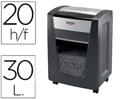 Rexel momentum x420 Destructora de Documentos, Capacidad de Corte 20 Hojas, Corte Cruzado P4, Papelera 30L
