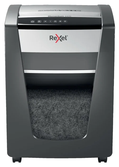 Rexel Momentum X420 Destructora de papel corte confeti 4x40mm negro Rexel Momentum X420 Destructora de papel corte confeti 4x40mm negro
