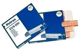 Grapas Petrus 23/6-200 Cobreadas Caja De 1000