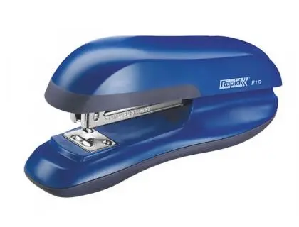 Petrus Grapadora F16 Plástico Azul, Mecanismo Acero, Grapa 20 Hojas, Usa Grapas 24/6 y 26/6, Diseño Ergonómico Oficina