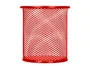 Q-connect Cubilete Portalapices Rojo Metal Redondo Rejilla Diametro 86 mm Alto 105 mm