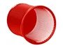 Q-connect Cubilete Portalapices Rojo Metal Redondo Rejilla Diametro 86 mm Alto 105 mm