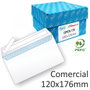 Sam Sobres Comerciales Open-176 Autoadhesivos con Tira de Silicona 120x176 mm Blanco