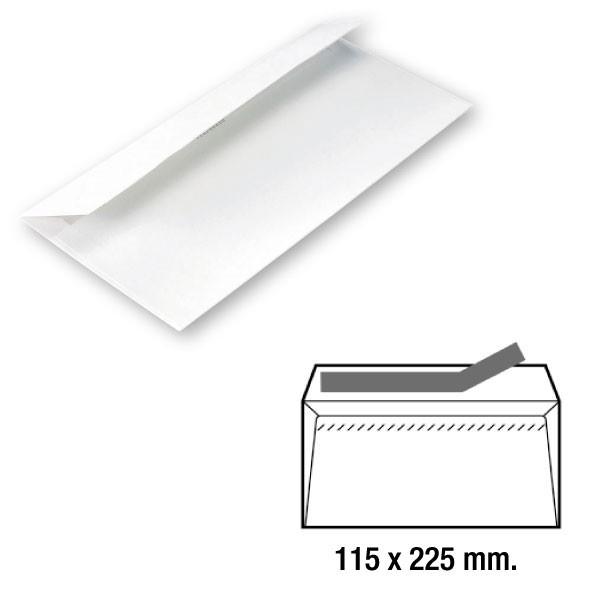 Sam Sobres Americanos Blanco con Ventana Derecha y Tira de Silicona, 500 unidades Sam Sobres Americanos Blanco con Ventana Derecha y Tira de Silicona, 500 unidades